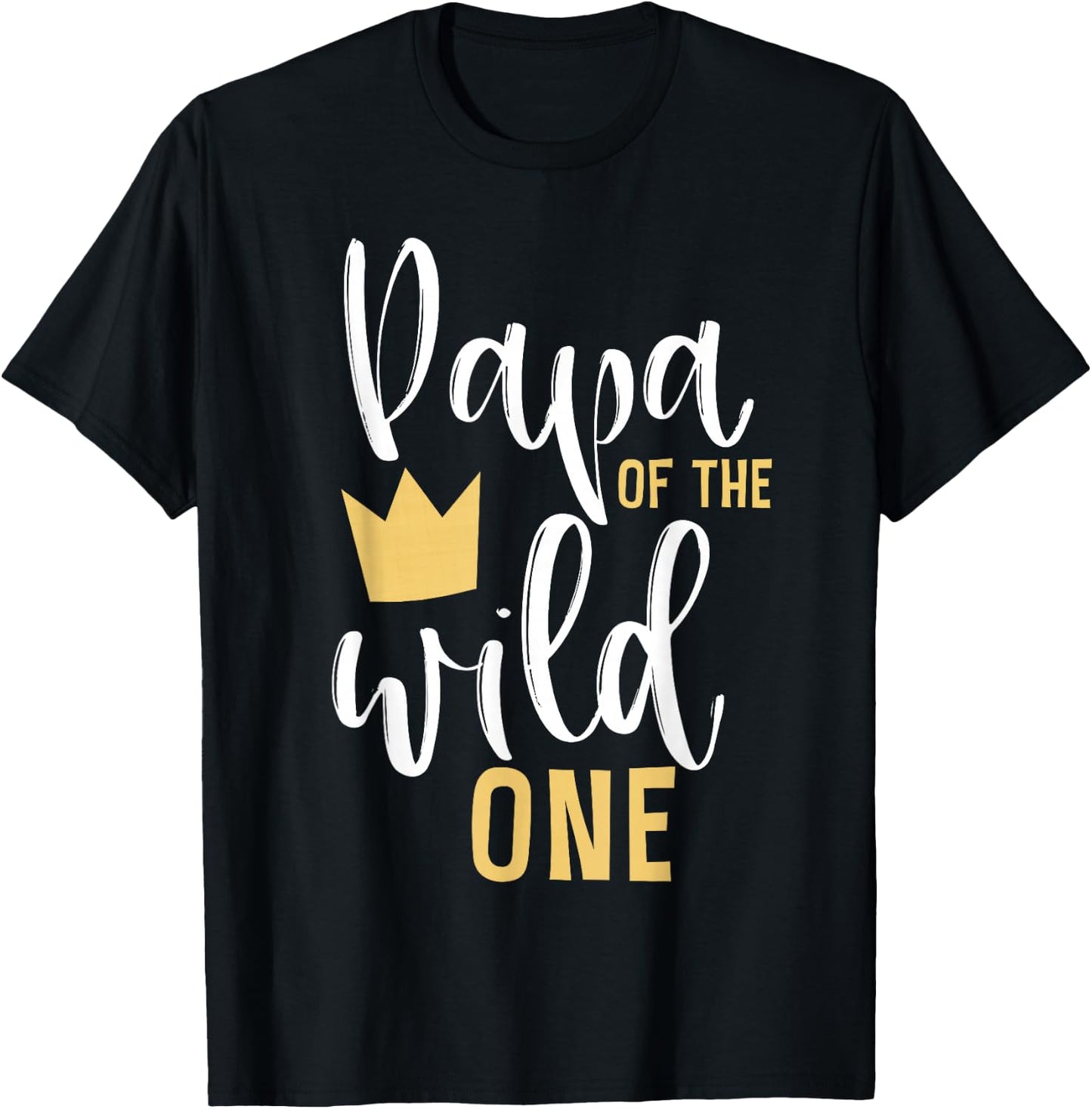 Papa of the Wild One 1st Birthday First Thing Matching Dad T-Shirt - T-Shirt | Black