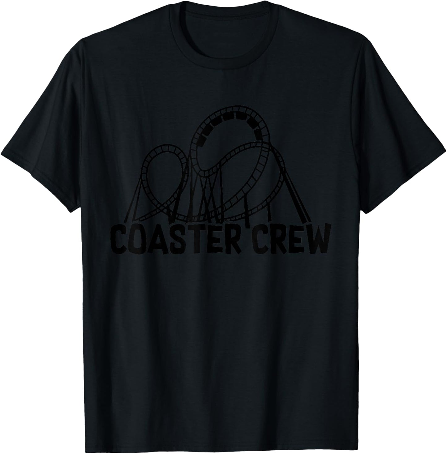 Rollercoaster Crew I Family Roller Coaster T-Shirt - T-Shirt | Black