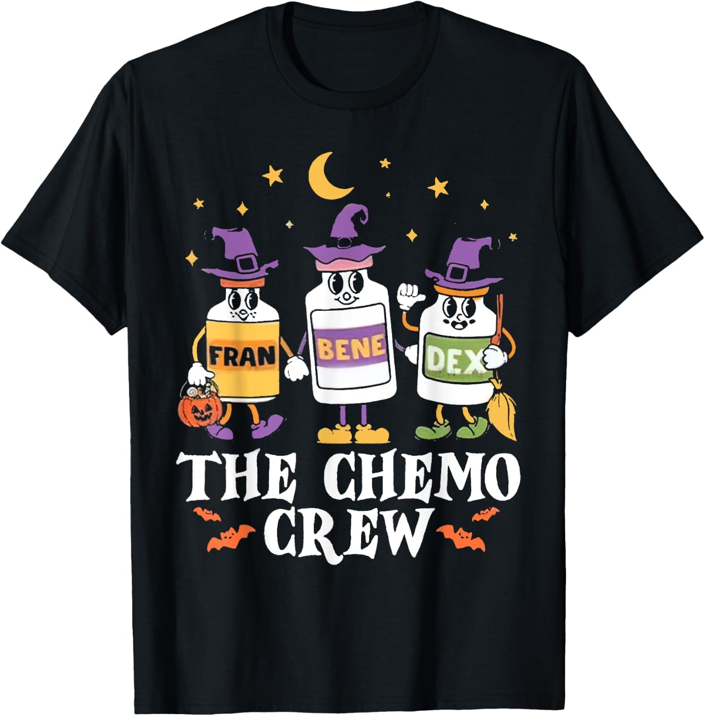 Oncology Nurse Halloween, Nurse Squad Chemo Spooky Nurse Icu T-Shirt - T-Shirt | Black