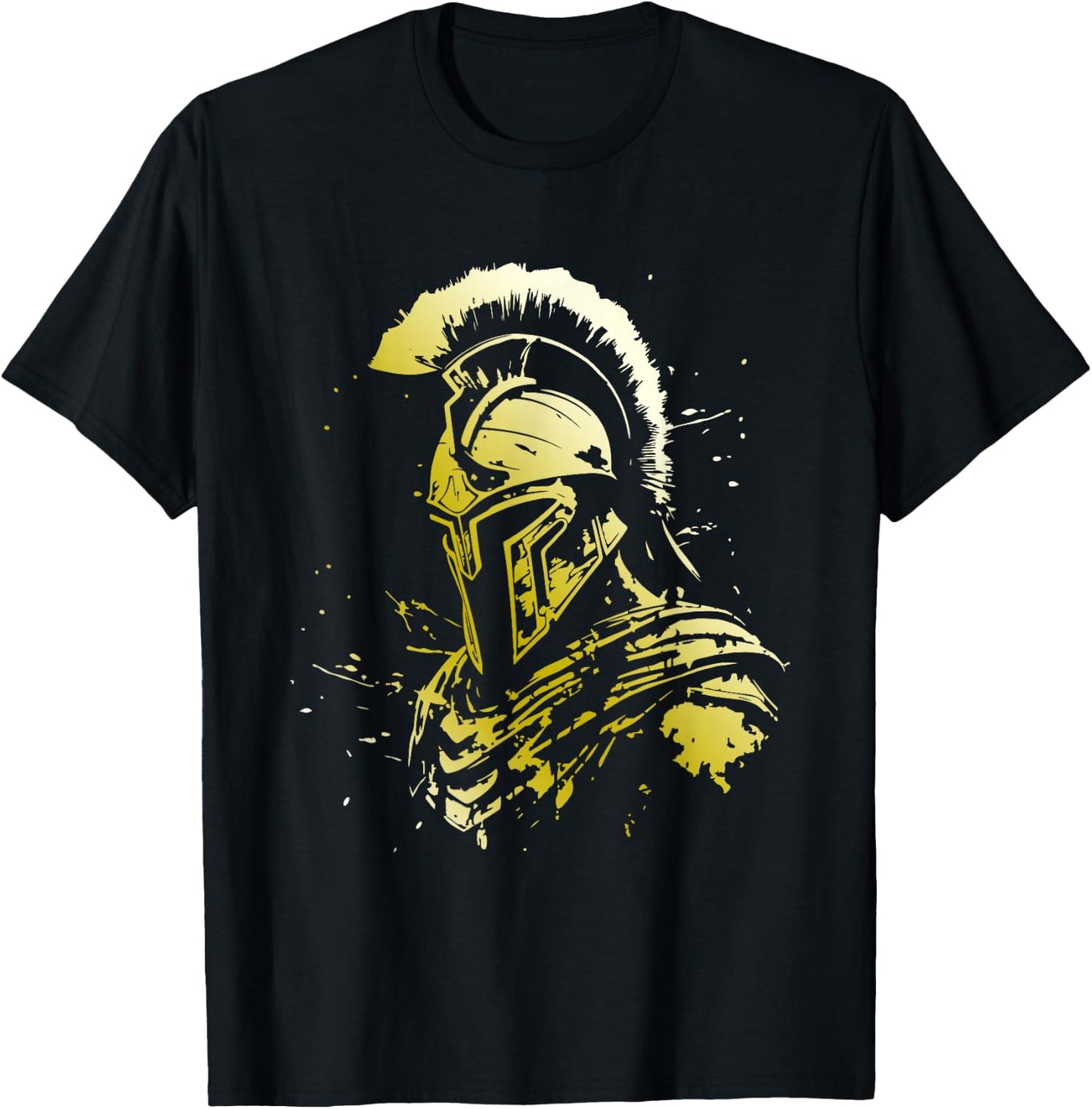 Ancient Golden Spartan Helmet Gym Gladiator Sparta T-Shirt - T-Shirt | Black