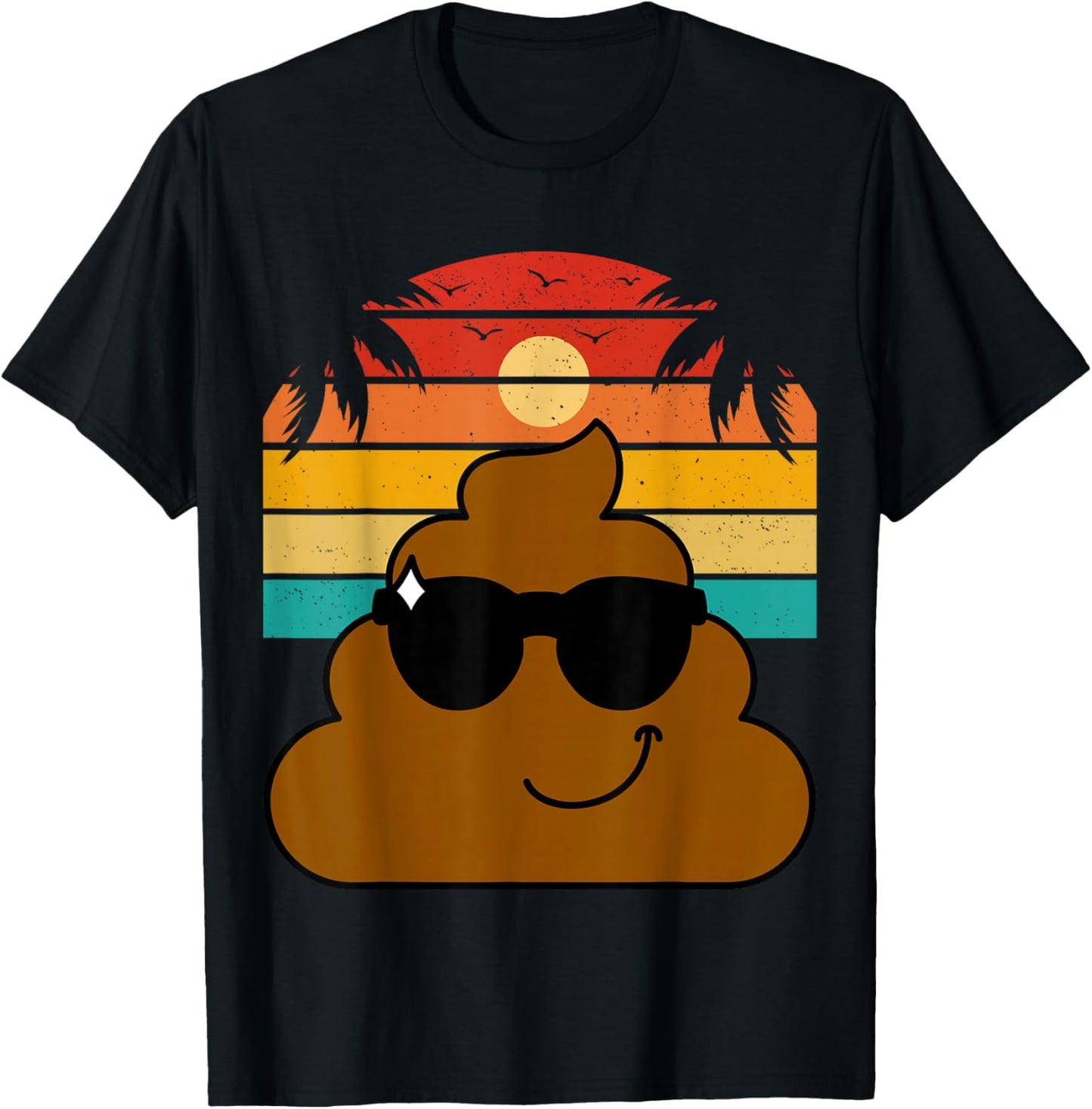 Poop Emoticon Party Favors Poo for Kids T-Shirt - T-Shirt | Black