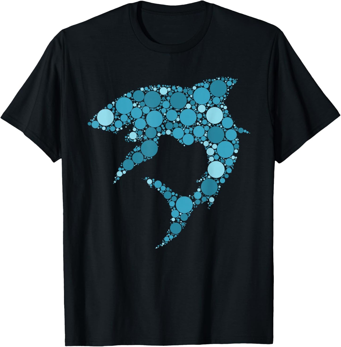 Blue Polka Dot Shark International Dot Day T-Shirt - T-Shirt | Black