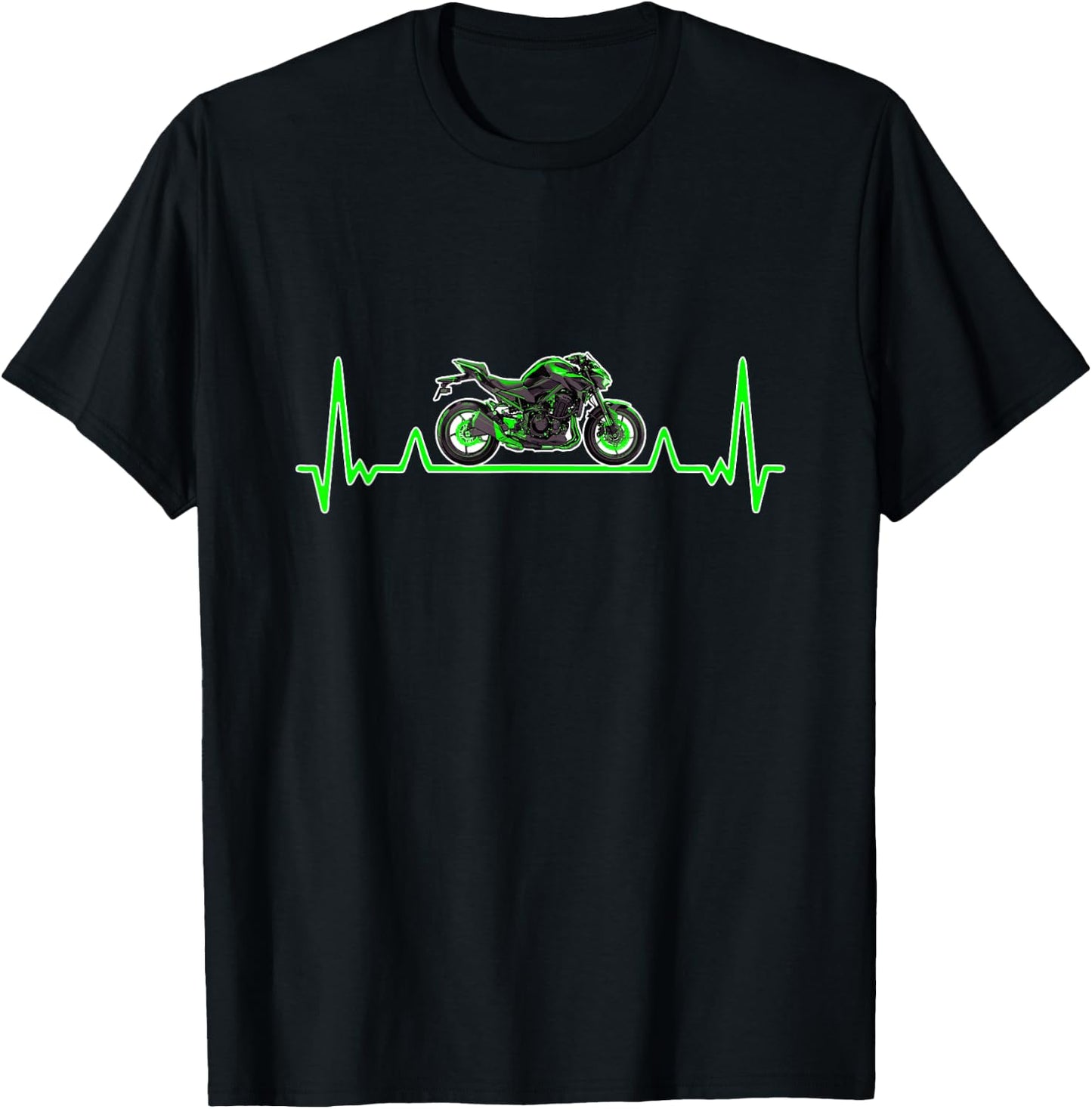 Z900 Motorcycle Heartbeat Pulse Motorcyclist Biker T-Shirt - T-Shirt | Black