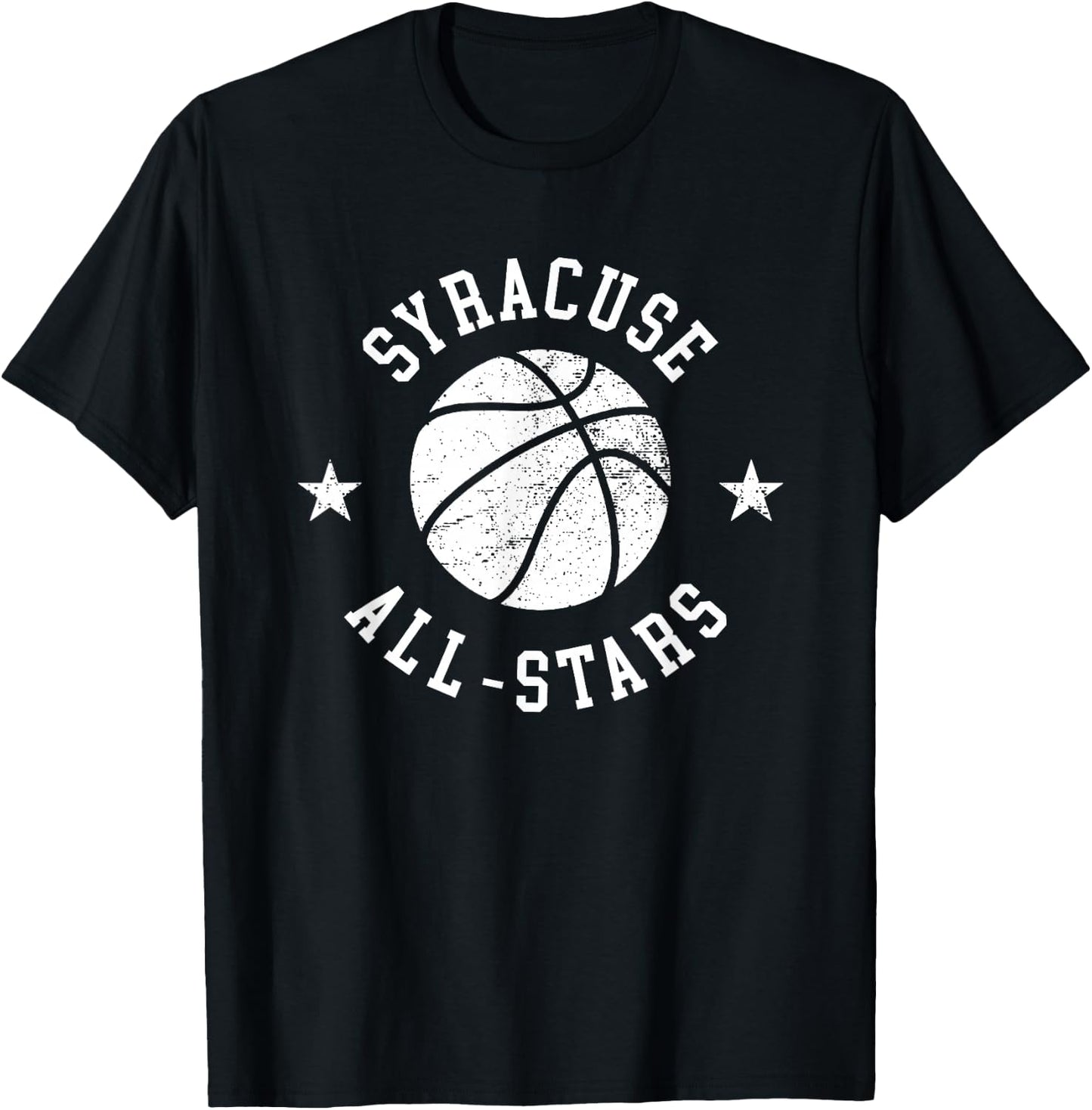 Syracuse Vintage All-Stars Retro 80s Basketball T-Shirt - T-Shirt | Black