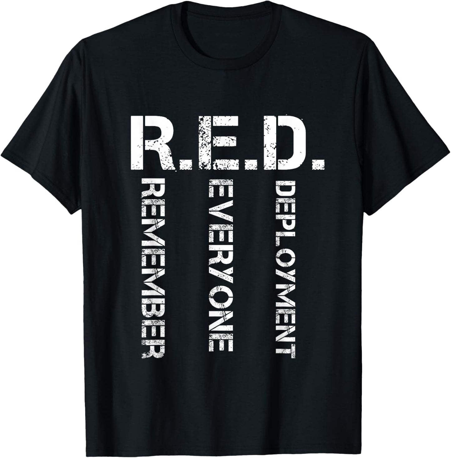 Wear Red On Fridays Remember Everyone Deployed Gifts T-Shirt - T-Shirt | Black