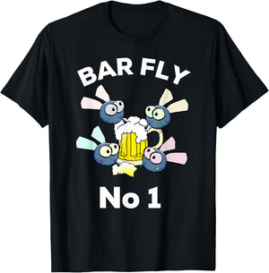 Bar fly No1 funny pub bar drinking beer T-Shirt - T-Shirt | Black