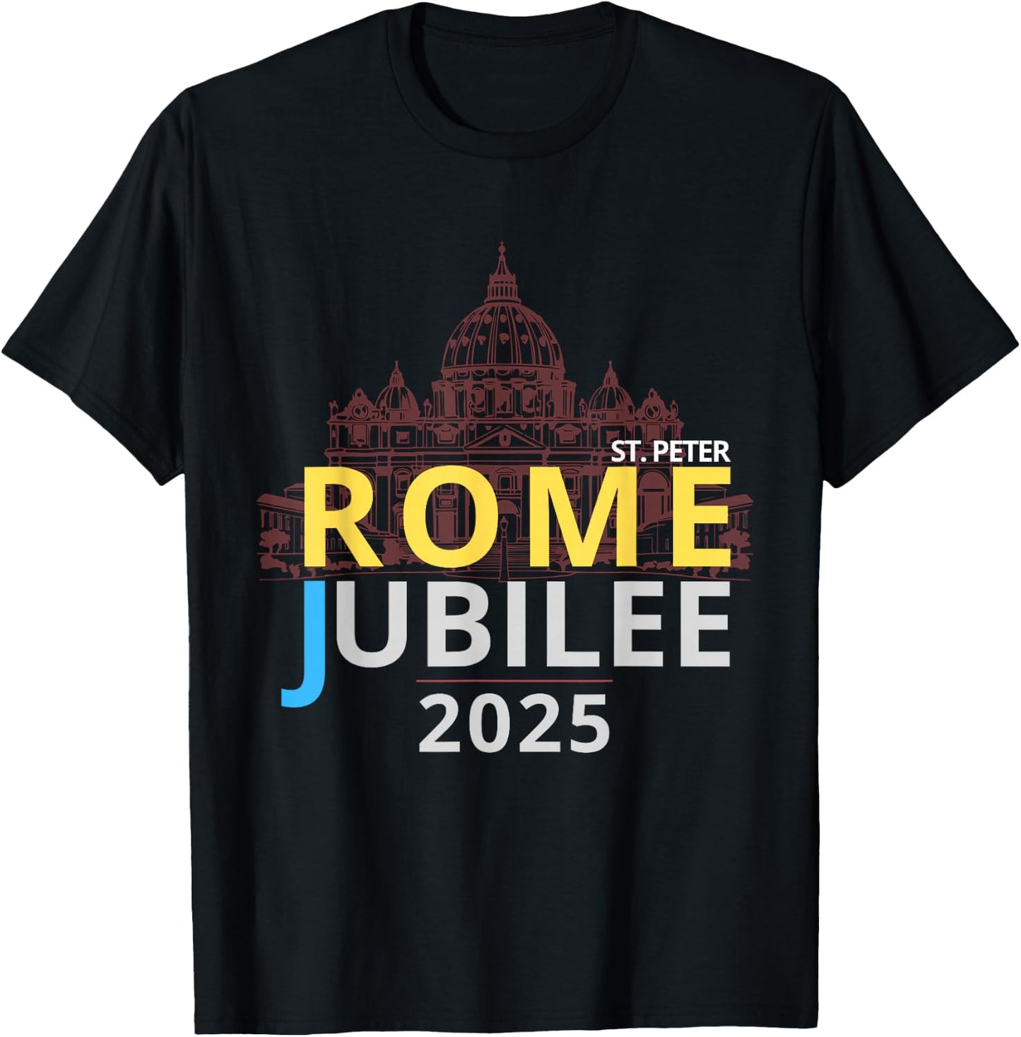Rome Jubilee 2025 - St. Peter's Square T-Shirt - T-Shirt | Black