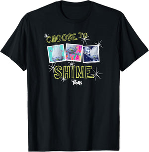 DreamWorks Trolls Tiny Diamond Choose to Shine T-Shirt - T-Shirt | Black