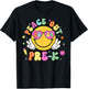 Peace Out Pre-K Cute Groovy Last Day of Pre-K T-Shirt - T-Shirt | Black