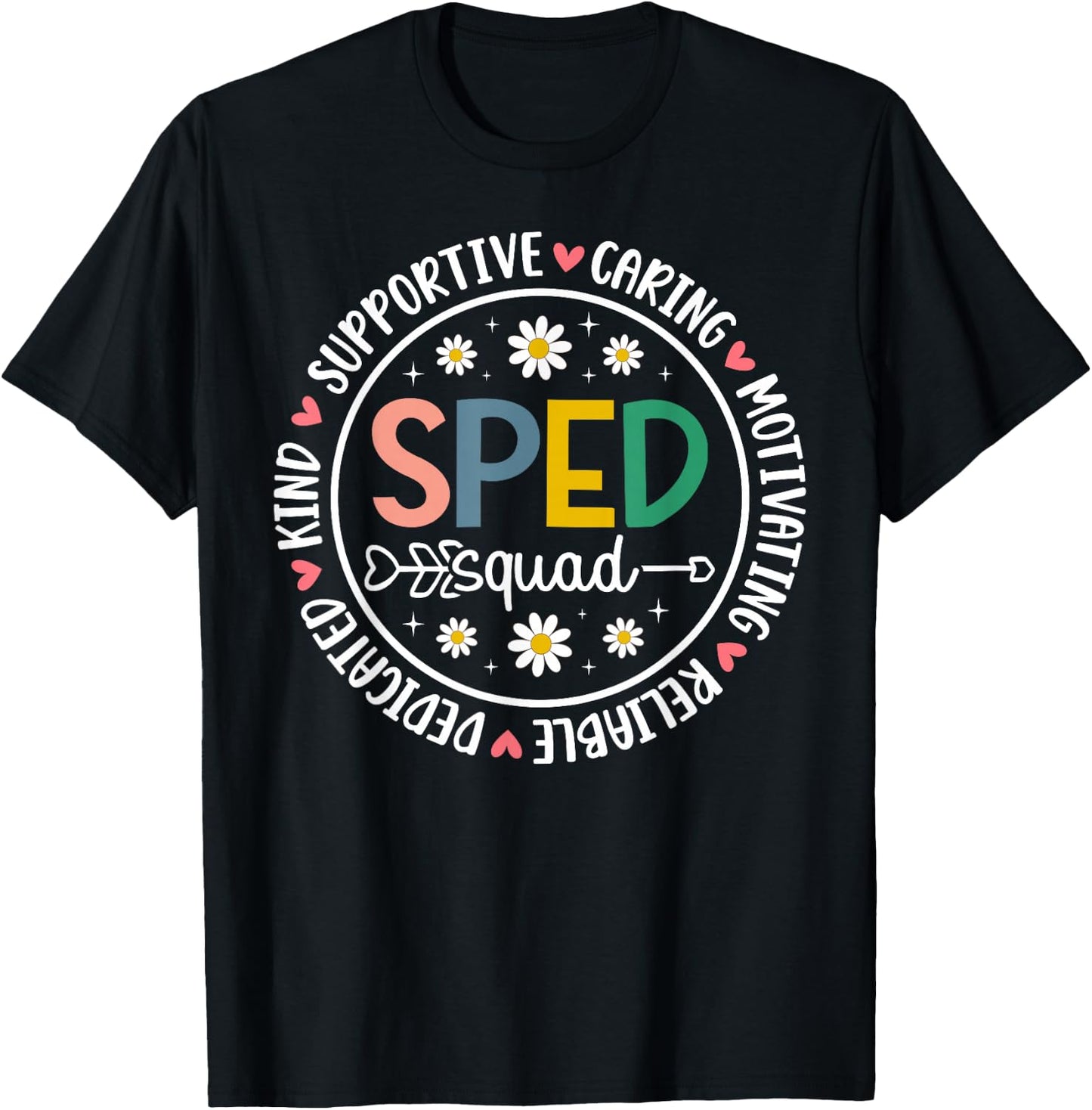 SPED Squad SPED Teacher Team Special Education Teacher Crew T-Shirt - T-Shirt | Black