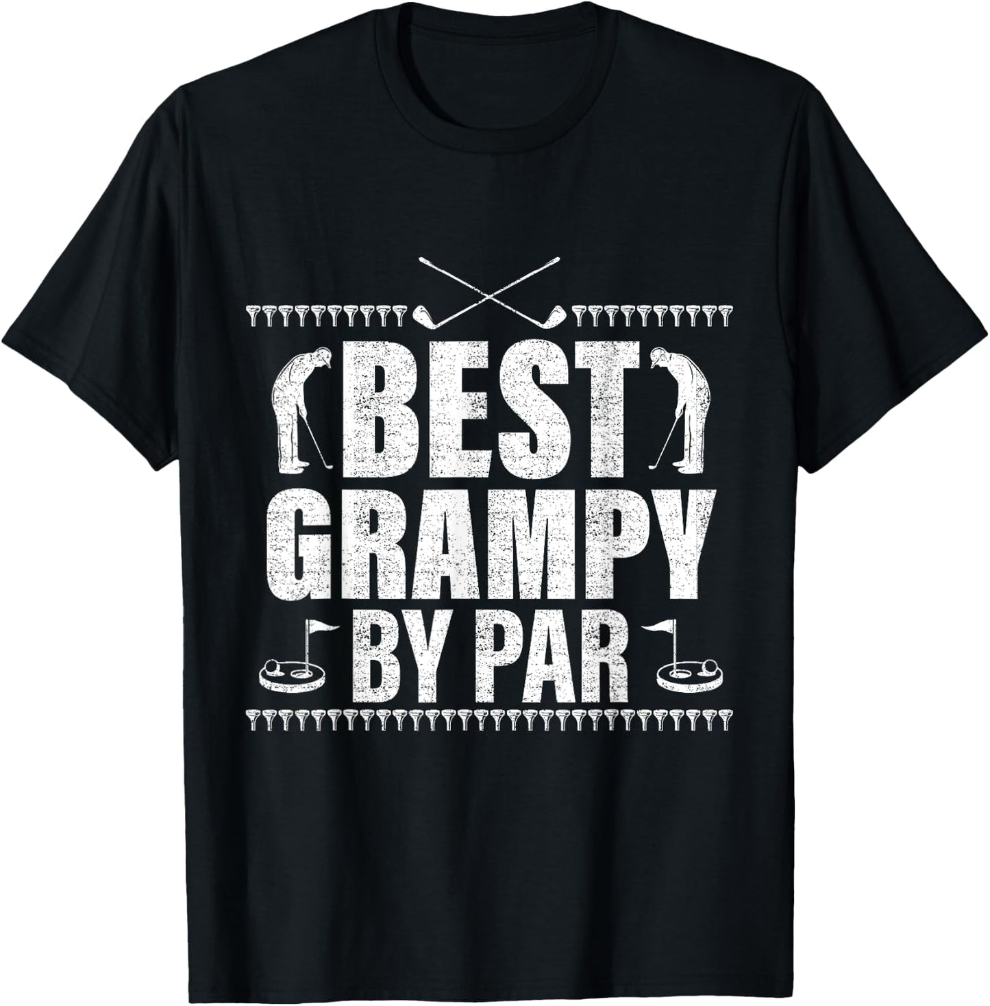 Best Grampy By Par Father's Day Gifts Golf Lover Golfer men T-Shirt - T-Shirt | Black