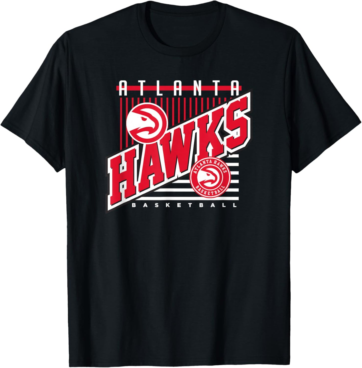 Atlanta Hawks NBA Rise Above - Men's Black Small Short Sleeve Classic Letter Print T-Shirt - T-Shirt | Black