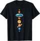 Flat Earth Conspiracy - Solar System Planets - Flat Earther T-Shirt - T-Shirt | Black