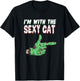 Halloween Zombie I'm With The Sexy Cat Men Women T-Shirt - T-Shirt | Black