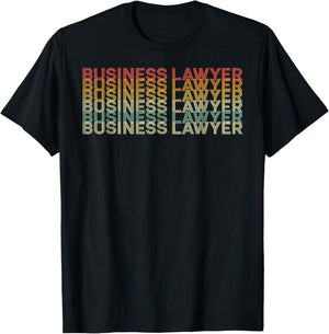 Retro 70s Business Lawyer Job Title T-Shirt - T-Shirt | Black