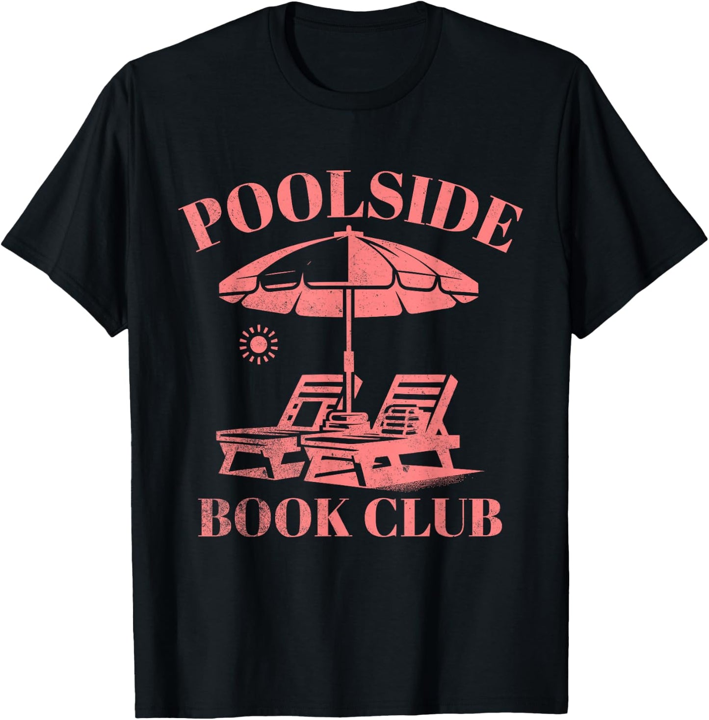 Poolside Book Club Summer Reading Book Lover Swimming Women Kids T-Shirt - T-Shirt | Black