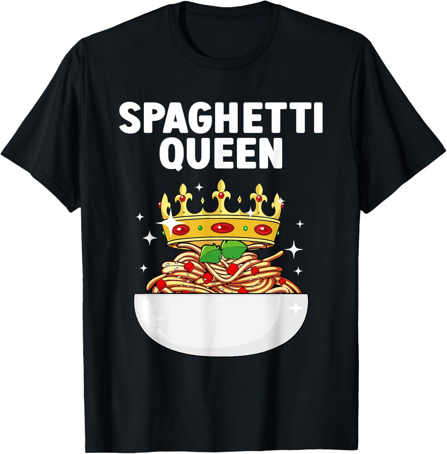 Cool Spaghetti Art Girls Italian Food Pasta Lover T-Shirt - T-Shirt | Black