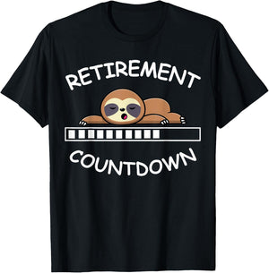 Retirement Countdown Slow Loading Sloth T-Shirt - T-Shirt | Black