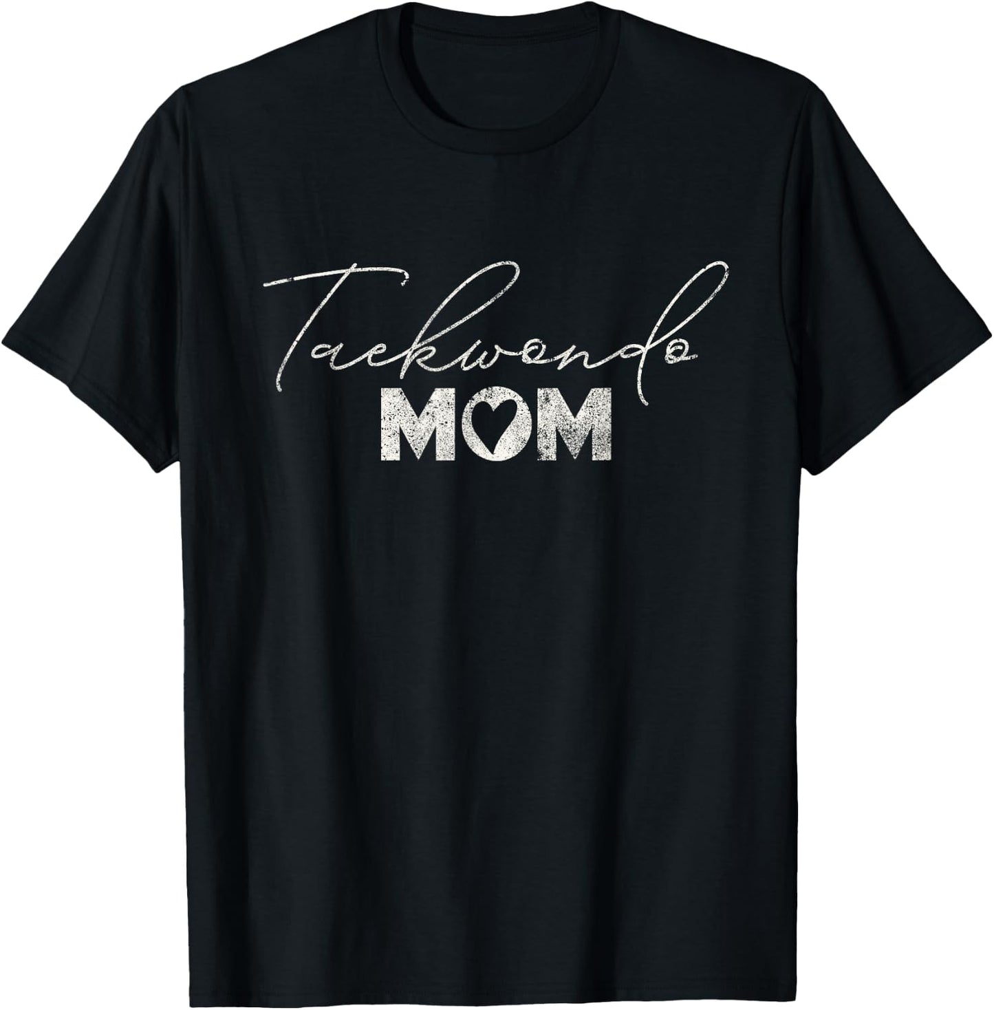 Cute Mother's Day Retro Taekwondo Mom T-Shirt - T-Shirt | Black