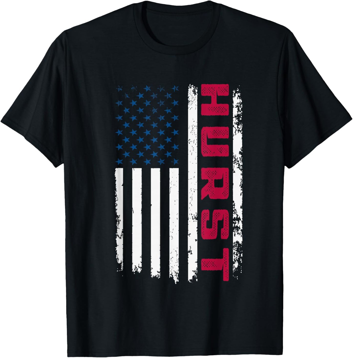 Hurst USA Flag Lover Patriotic American Hurst T-Shirt - T-Shirt | Black