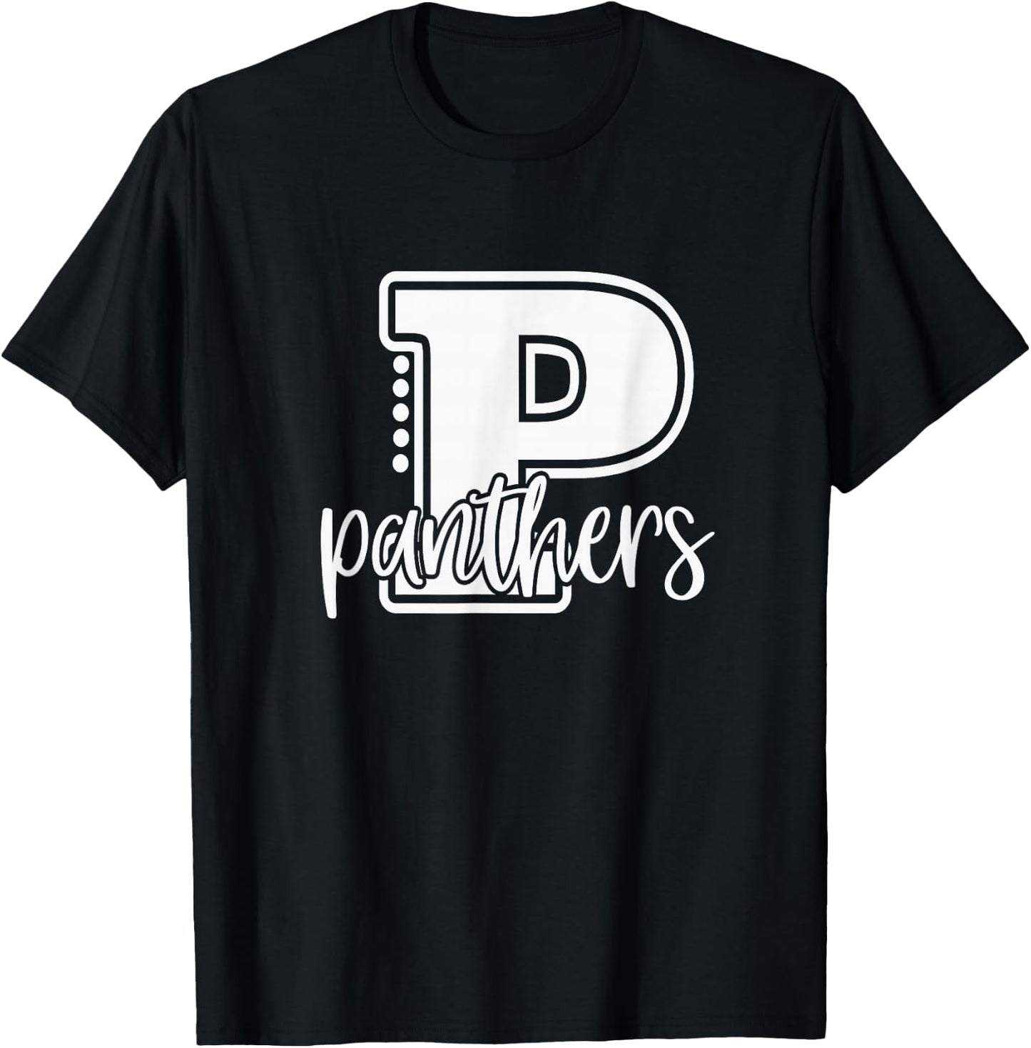 Panther School Sports Fan Team Spirit T-Shirt - T-Shirt | Black