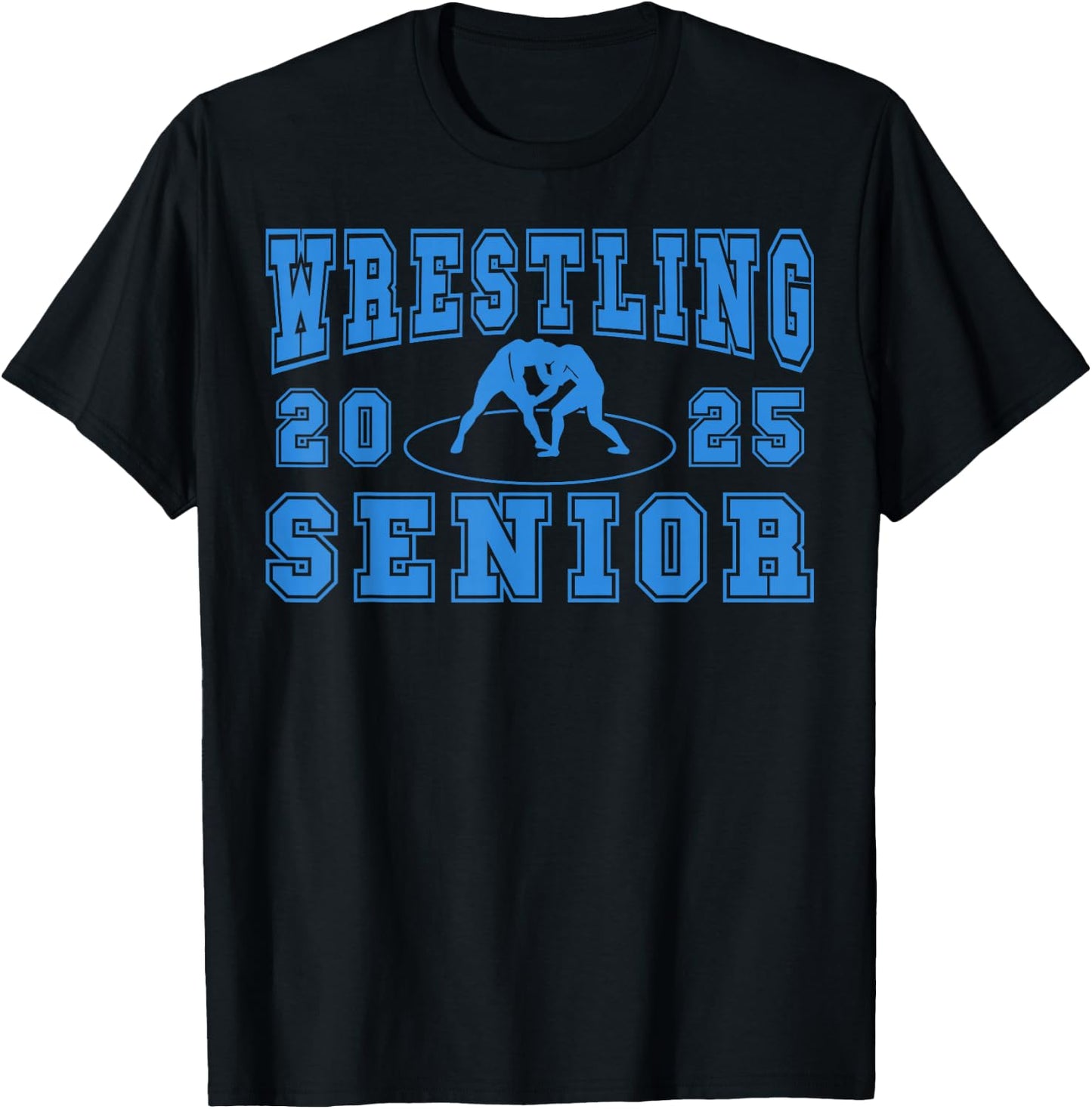 Wrestling Senior Night Wrestling Senior 2025 Graduation 44 T-Shirt - T-Shirt | Black