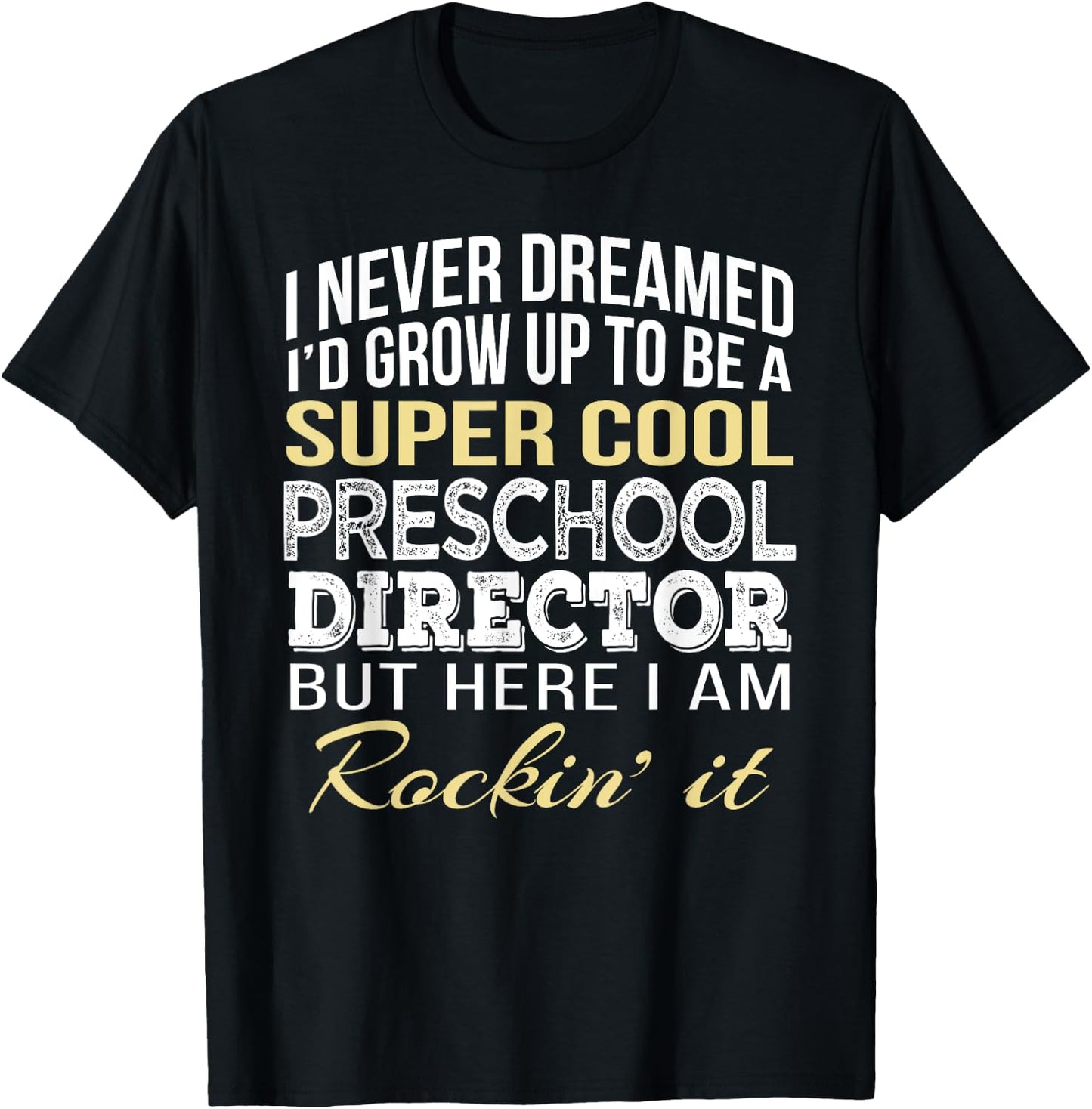 Preschool Director T Shirt Funny Gift T-Shirt - T-Shirt | Black