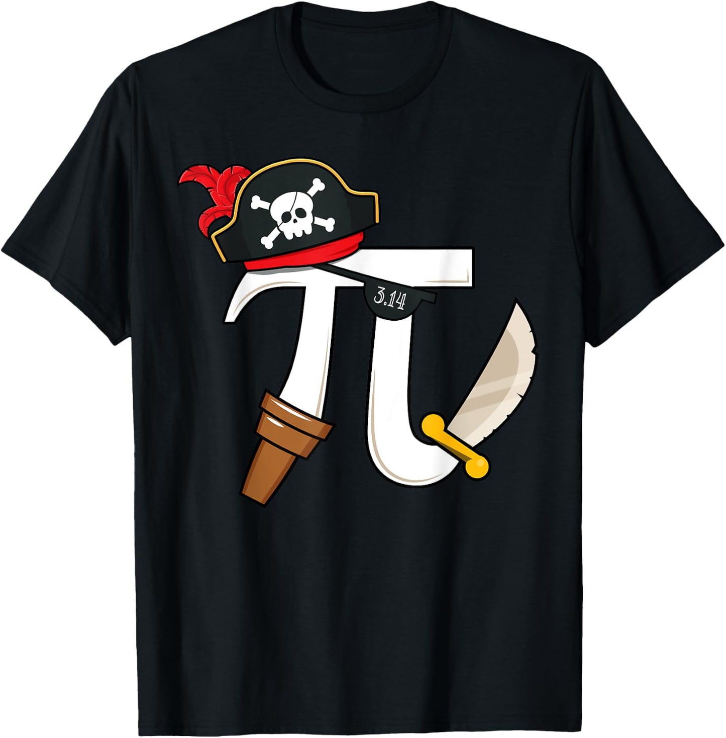 Funny Pi Rate Pirate Pi Day Boys Girls Science Math Teacher T-Shirt - T-Shirt | Black