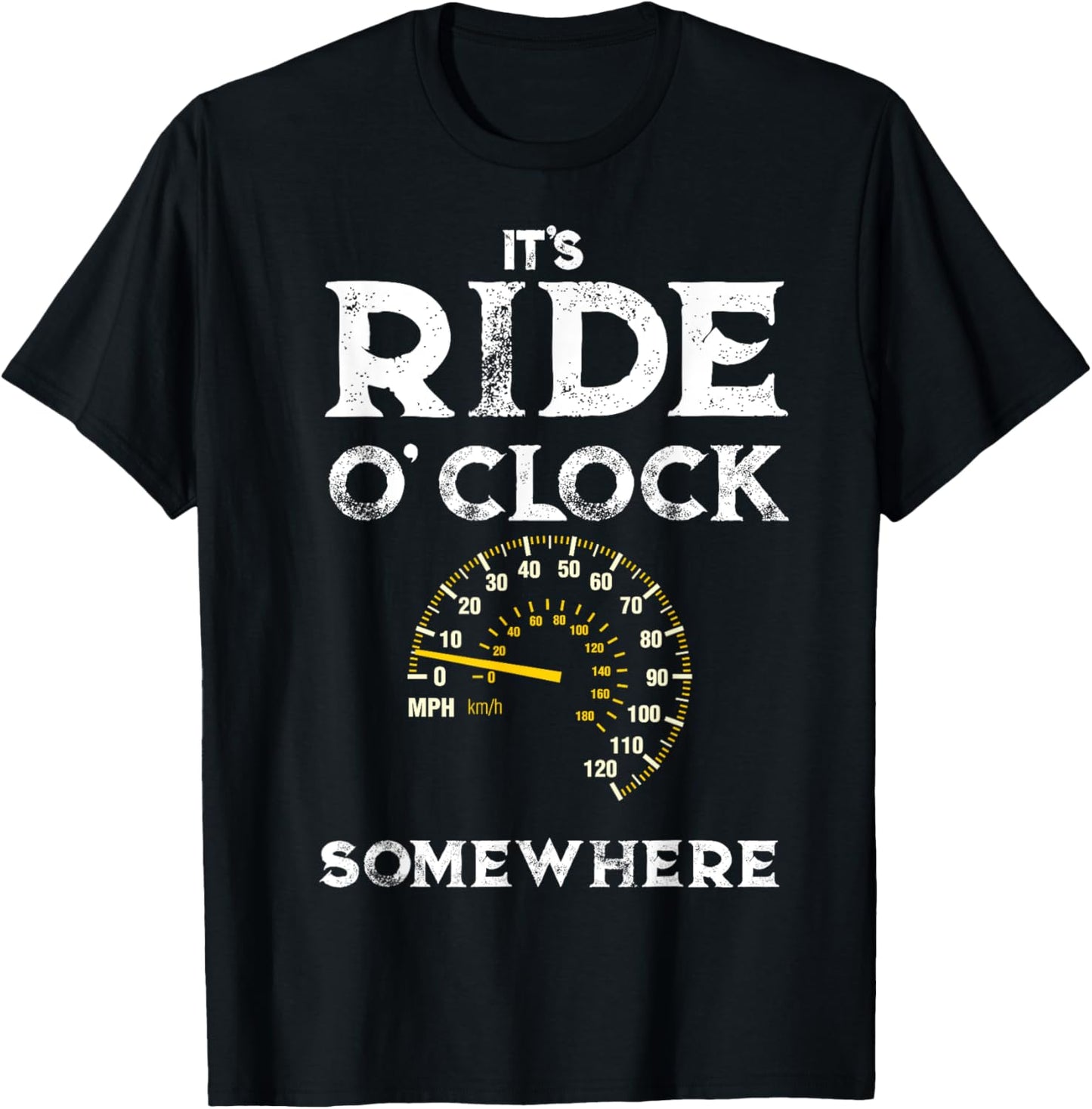 Biker Its Ride O Clock Somewhere Funny Motorcycle T-Shirt - T-Shirt | Black