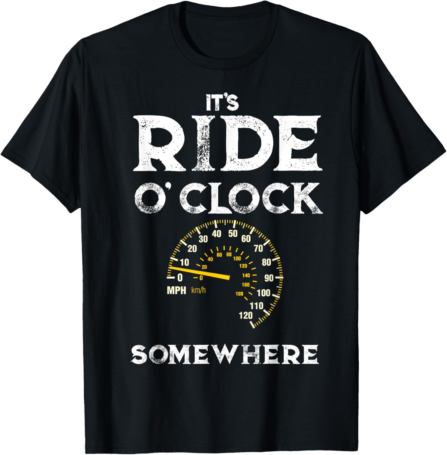 Biker Its Ride O Clock Somewhere Funny Motorcycle T-Shirt - T-Shirt | Black