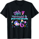 This Mermaid is 6 Years Old 6th Girls Birthday Party Kids T-Shirt - T-Shirt | Black