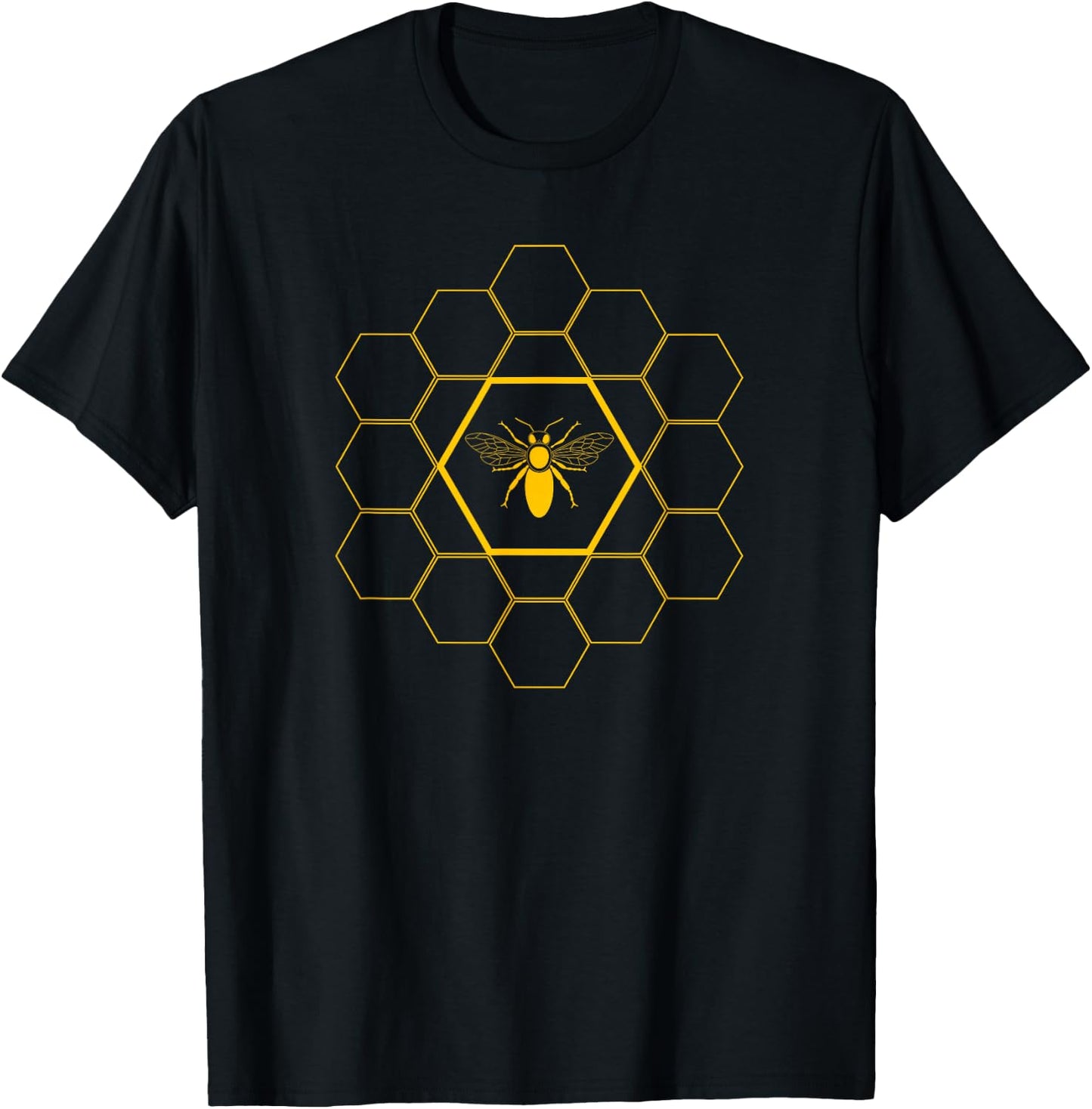 Bee Honeycomb Beekeeper Beekeeping Gift T-Shirt - T-Shirt | Black