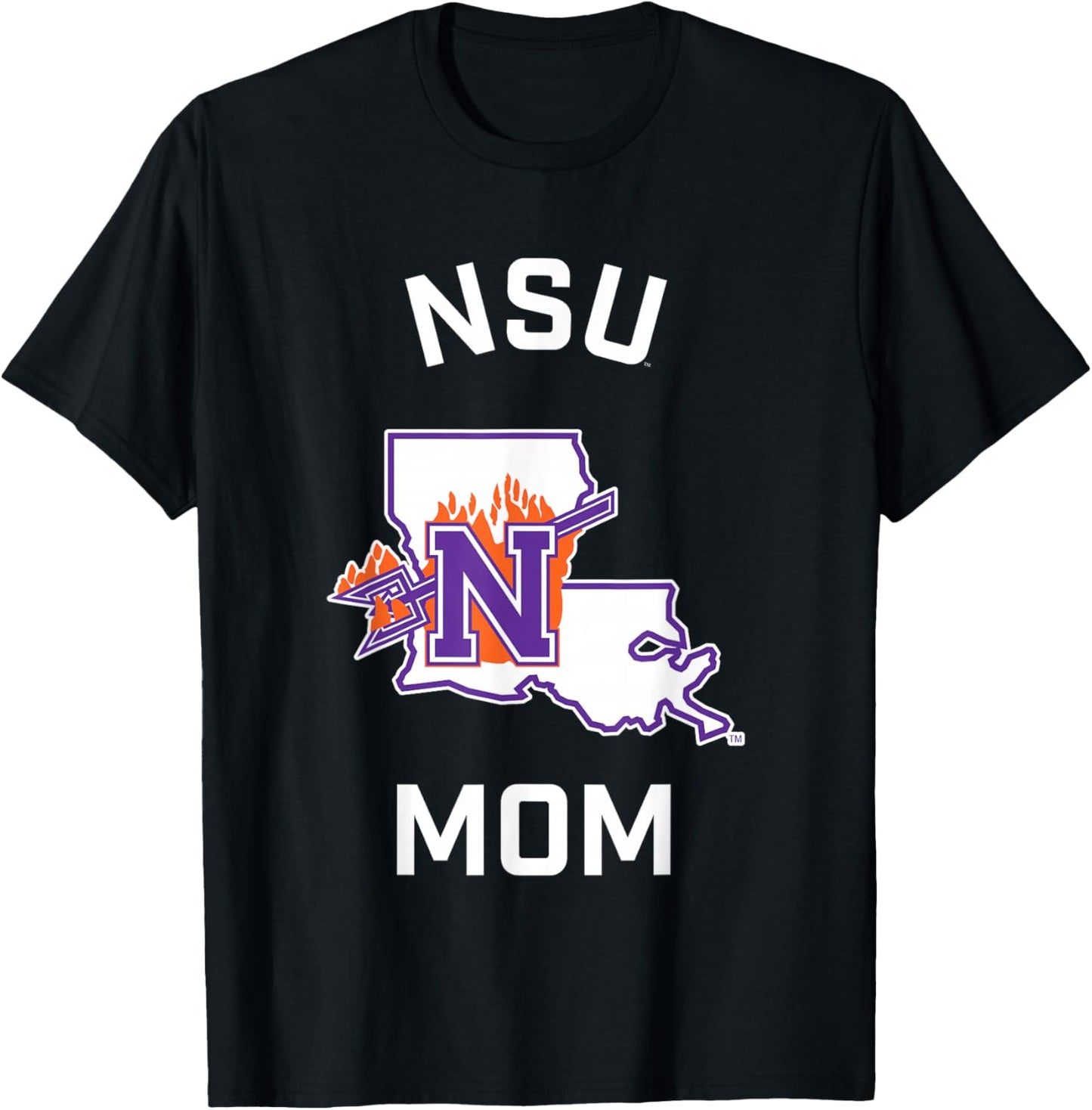Northwestern State University NSU Demons Arched Mom T-Shirt - T-Shirt | Black