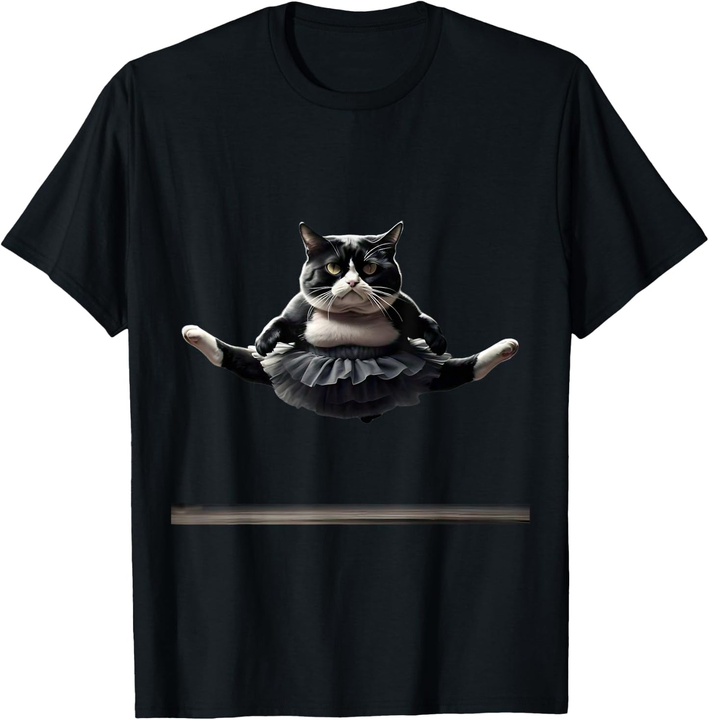 Funny Ballet Kitty Cat Doing the Splits. Women T-Shirt - T-Shirt | Black