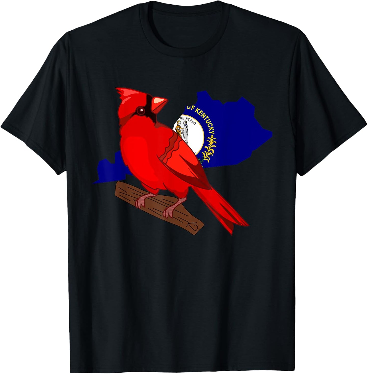 Kentucky Cardinal Bird State Symbols Pride T-Shirt - T-Shirt | Black