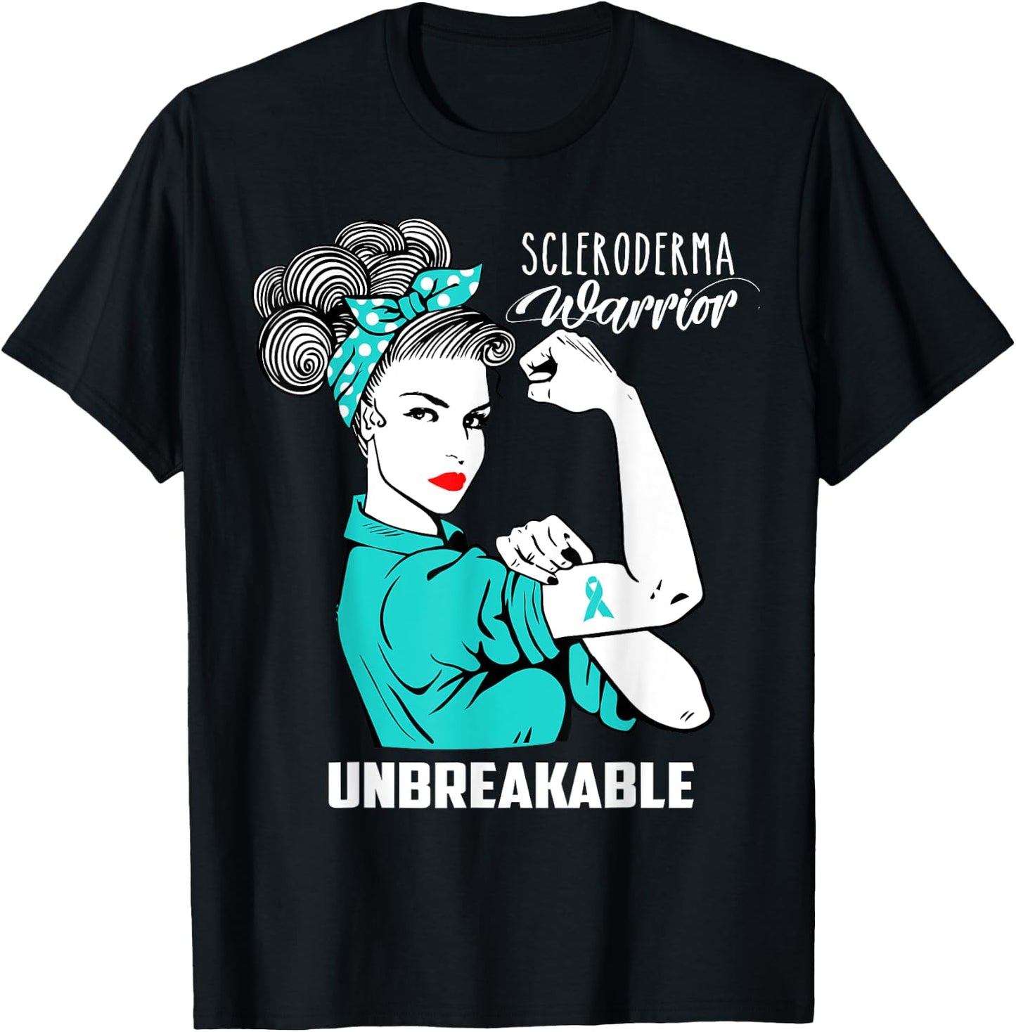 Scleroderma Warrior Unbreakable Shirt Awareness Gift T-Shirt - T-Shirt | Black