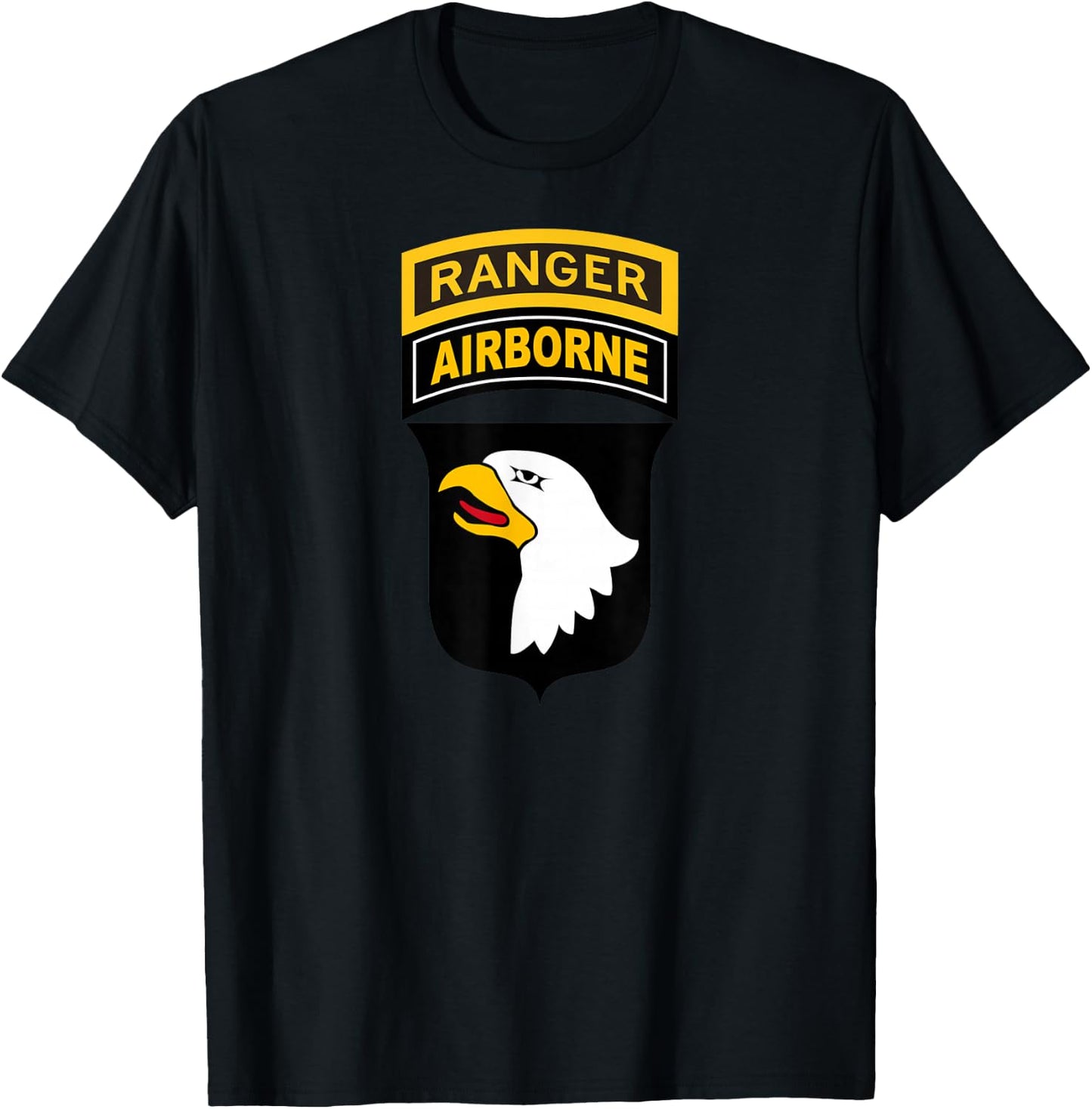 101st Airborne Division Shirt - Airborne Ranger - Center T-Shirt - T-Shirt | Black