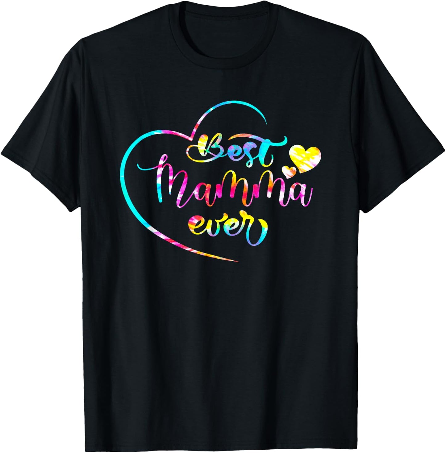 Best Mamma Ever Tie Dye From Daughter Son Mom Kids Mothers T-Shirt - T-Shirt | Black