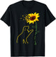 Cute Dog Lover Dog Sunflower Puppy Paw Print Men Women Kids T-Shirt - T-Shirt | Black