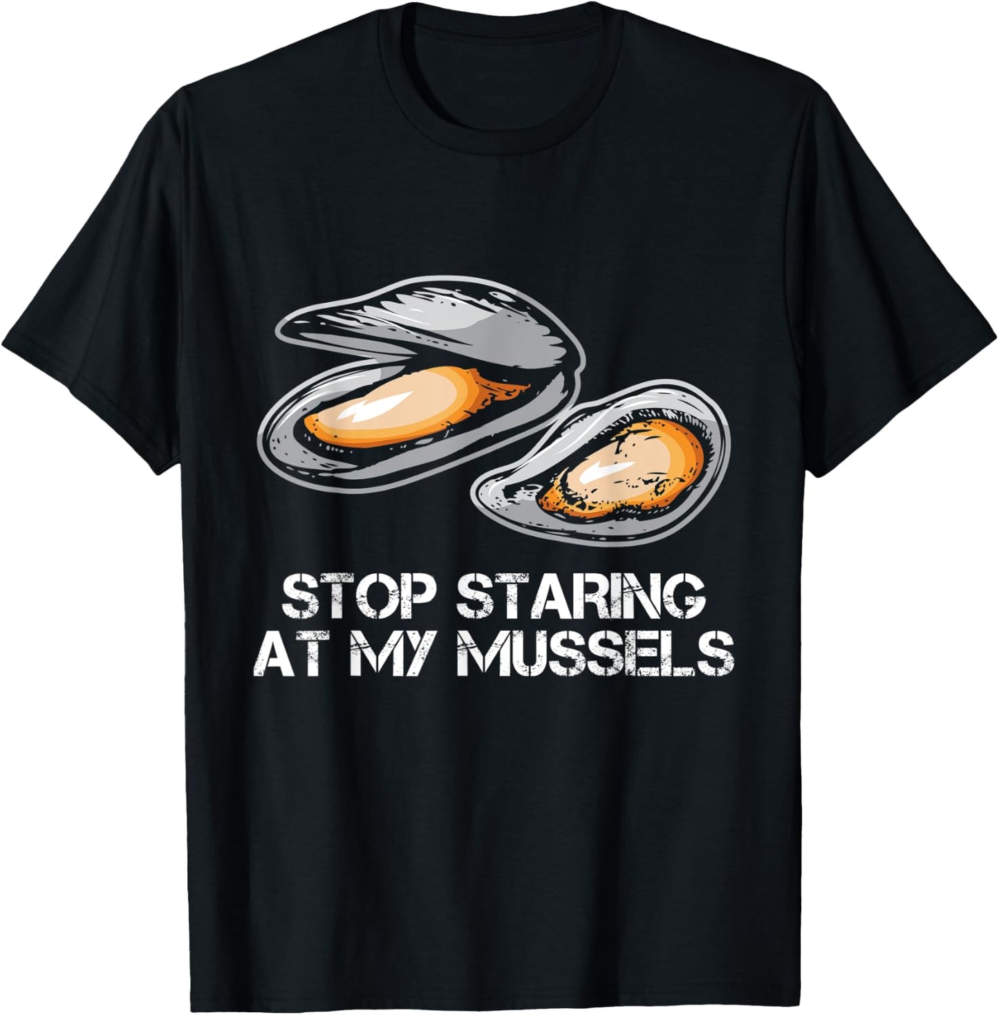 Muscles Funny Mussel Fitness Pun T-Shirt - T-Shirt | Black