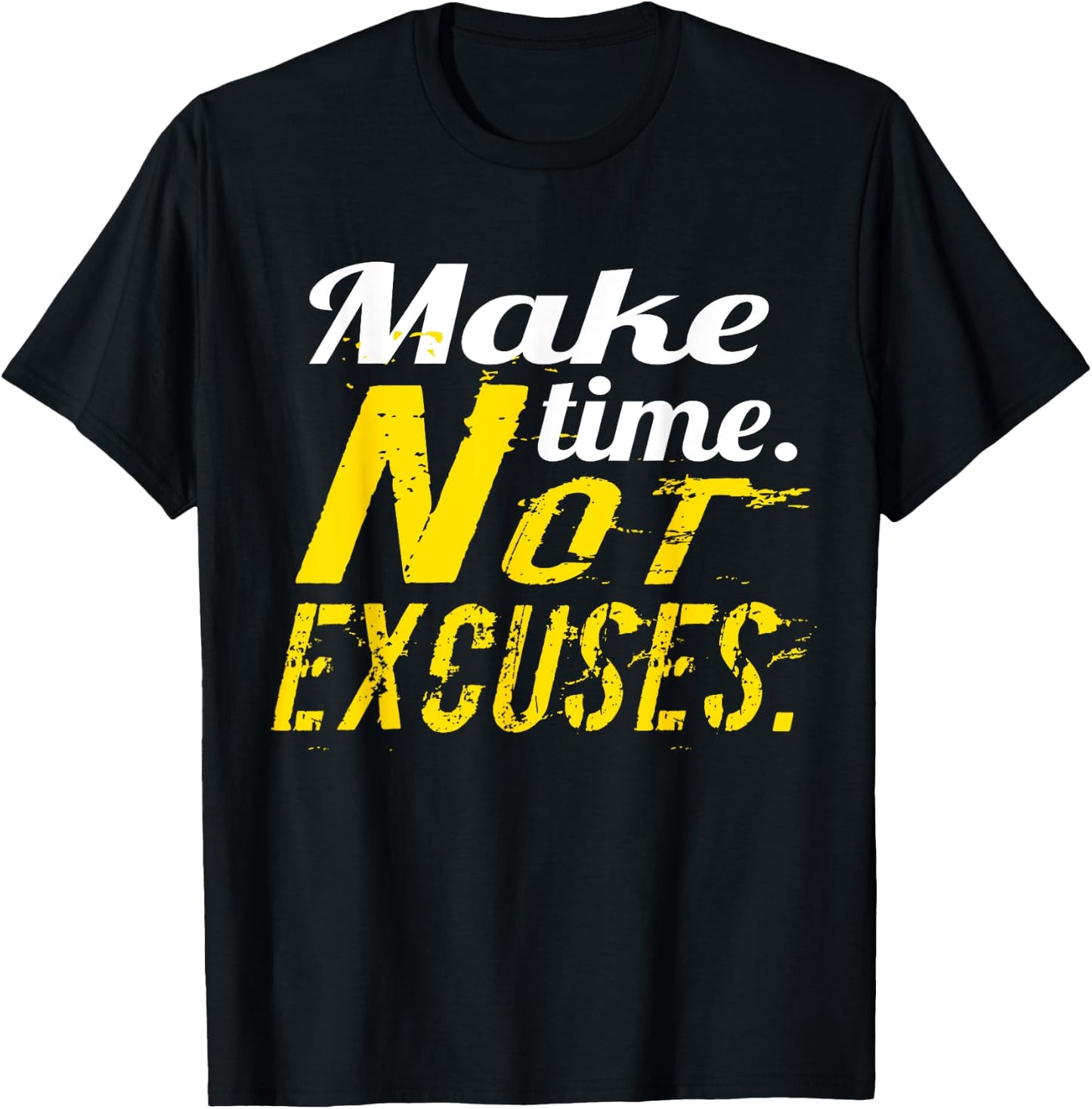 No Excuses gym & fitness workout motivation shirt T-Shirt - T-Shirt | Black