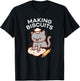 MAKING BISCUITS - Funny Cat Baker Chef T-Shirt - T-Shirt | Black
