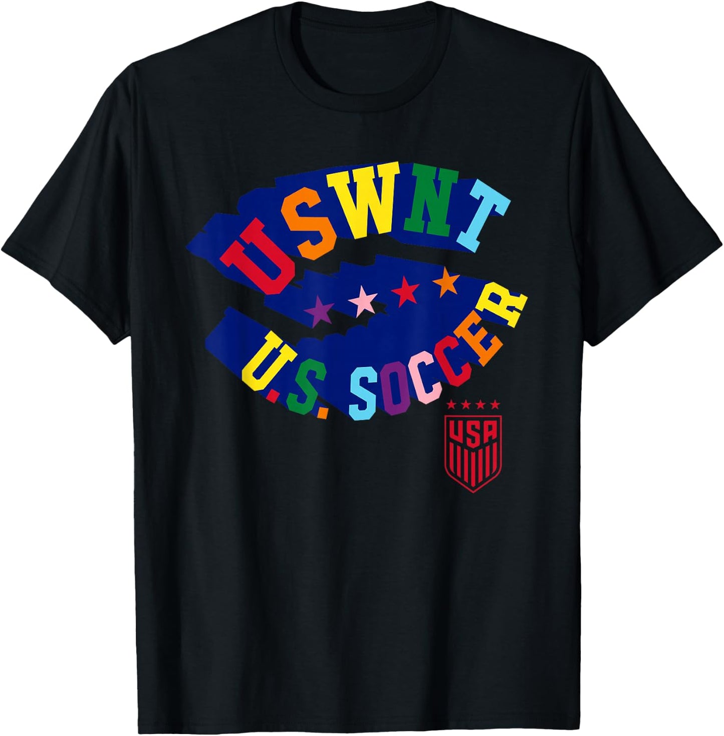 Officially Licensed U.S. Soccer USWNT Pride T-Shirt - T-Shirt | Black