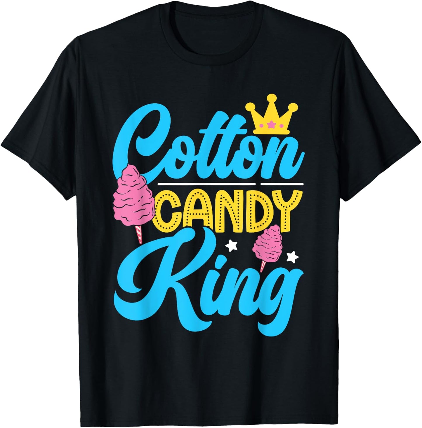 Funny Cotton Candy King Quote Boys Flavored Candies T-Shirt - T-Shirt | Black