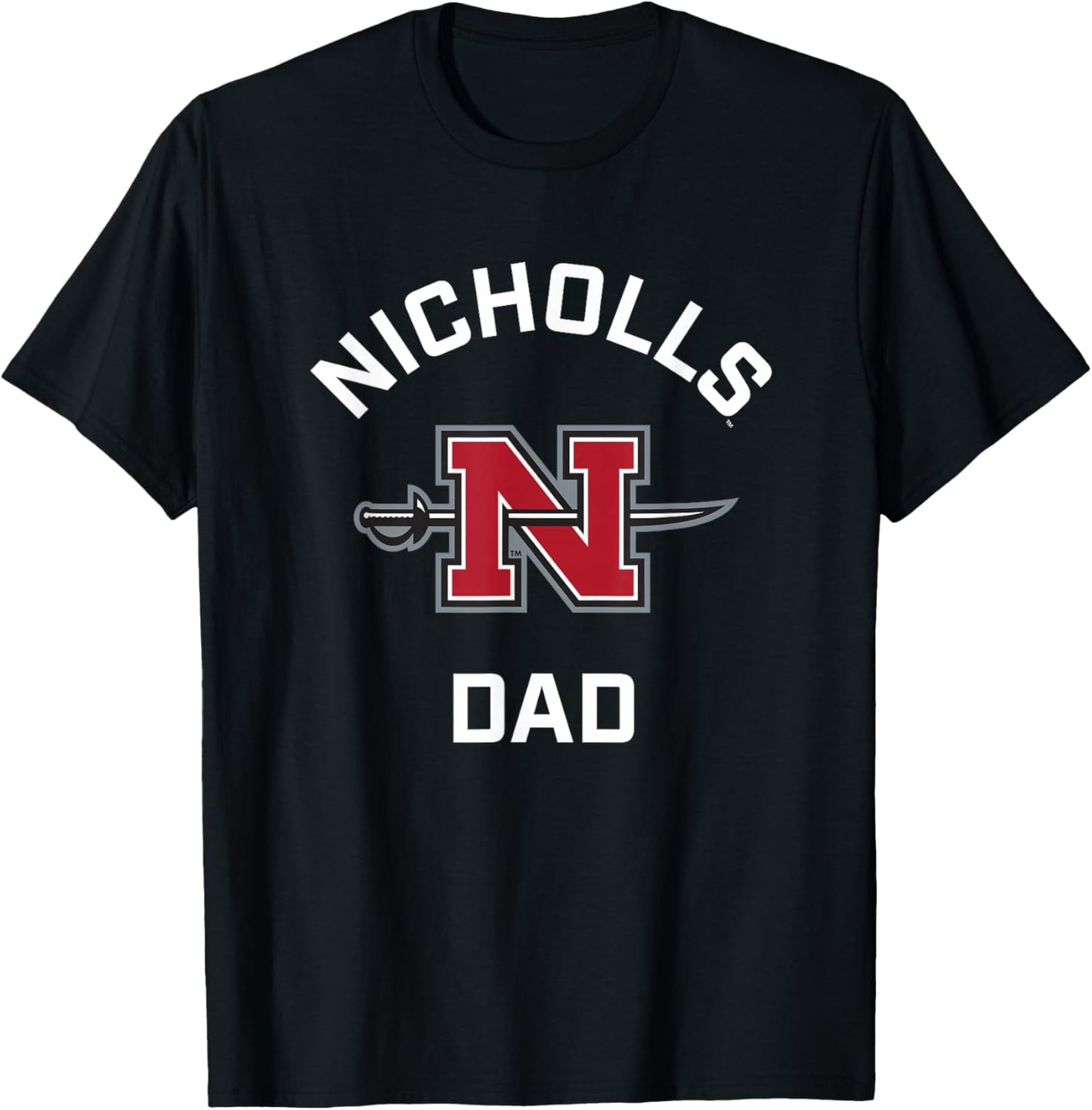 Nicholls State University Colonels Arched Dad T-Shirt - T-Shirt | Black