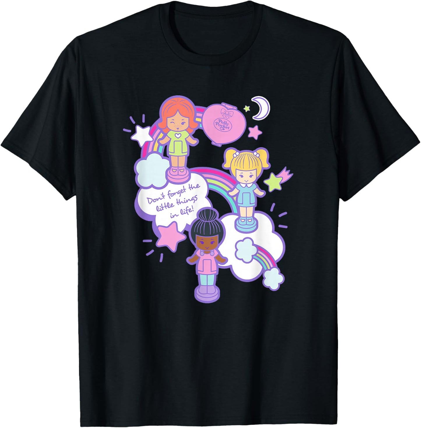Polly Pocket - Don't Forget The Little Things in Life T-Shirt - T-Shirt | Black