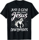 Just A Girl Who Loves Jesus And Horses T-Shirt - T-Shirt | Black