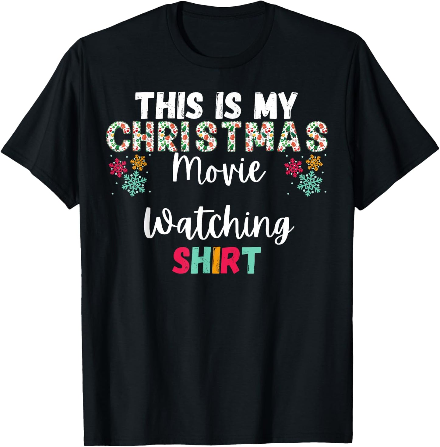 This Is My Christmas Movie Watching T-Shirt - T-Shirt | Black
