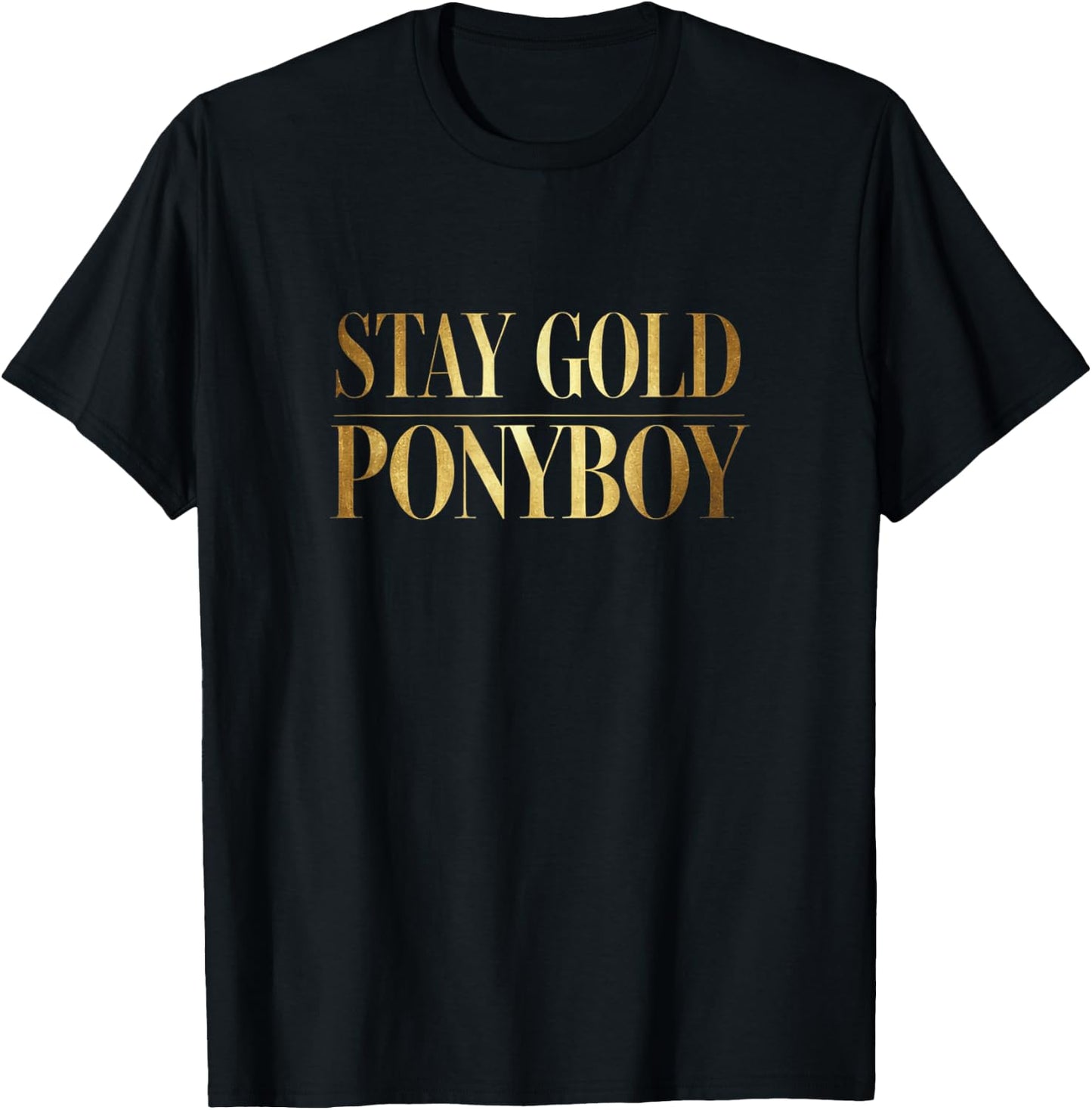 Stay Gold Ponyboy Classic 80s Outsider T-Shirt - T-Shirt | Black