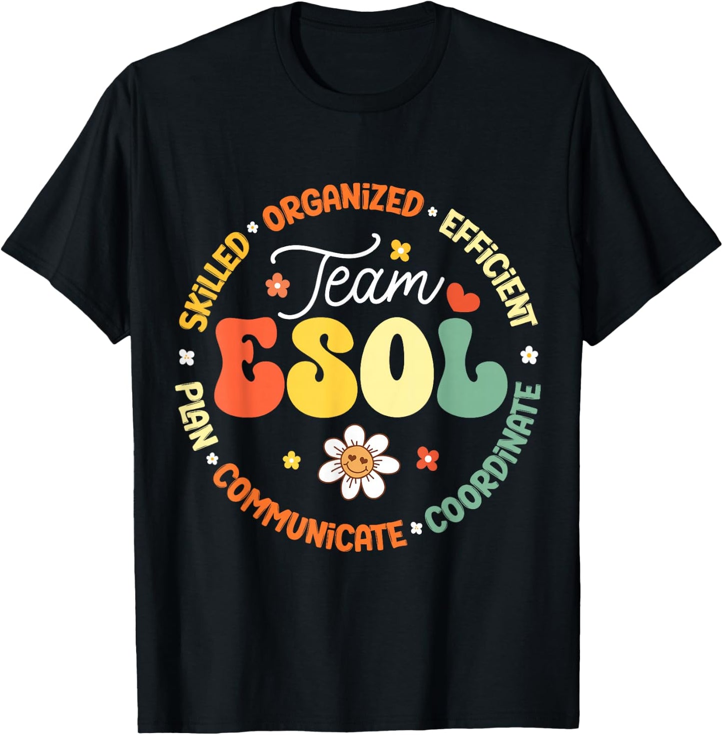 Team ESOL Teachers and Students Back To School Squad T-Shirt - T-Shirt | Black
